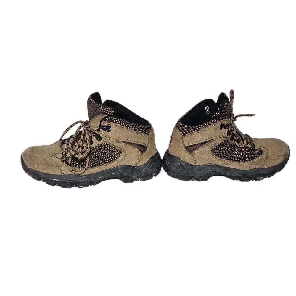 Bearpaw Boots Mens Hiking Size 8 Brown Leather Lace Up Waterproof